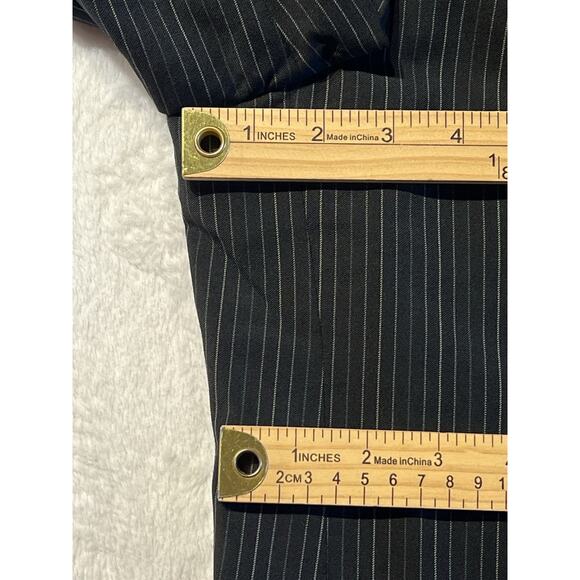 Ermenegildo Zegna 40R Black with Emerald Green Gray Dotted Stripe Blazer - Picture 12 of 16